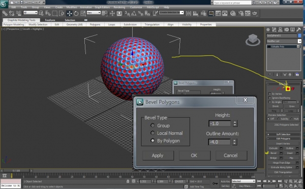 Creation of 24CT Titleist (golfball): Step 4